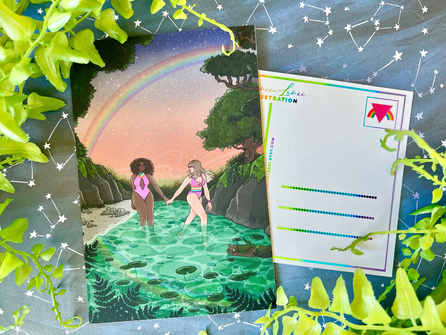 Love Is Love Postcard | Rainbow Pride Colors | CloverLune