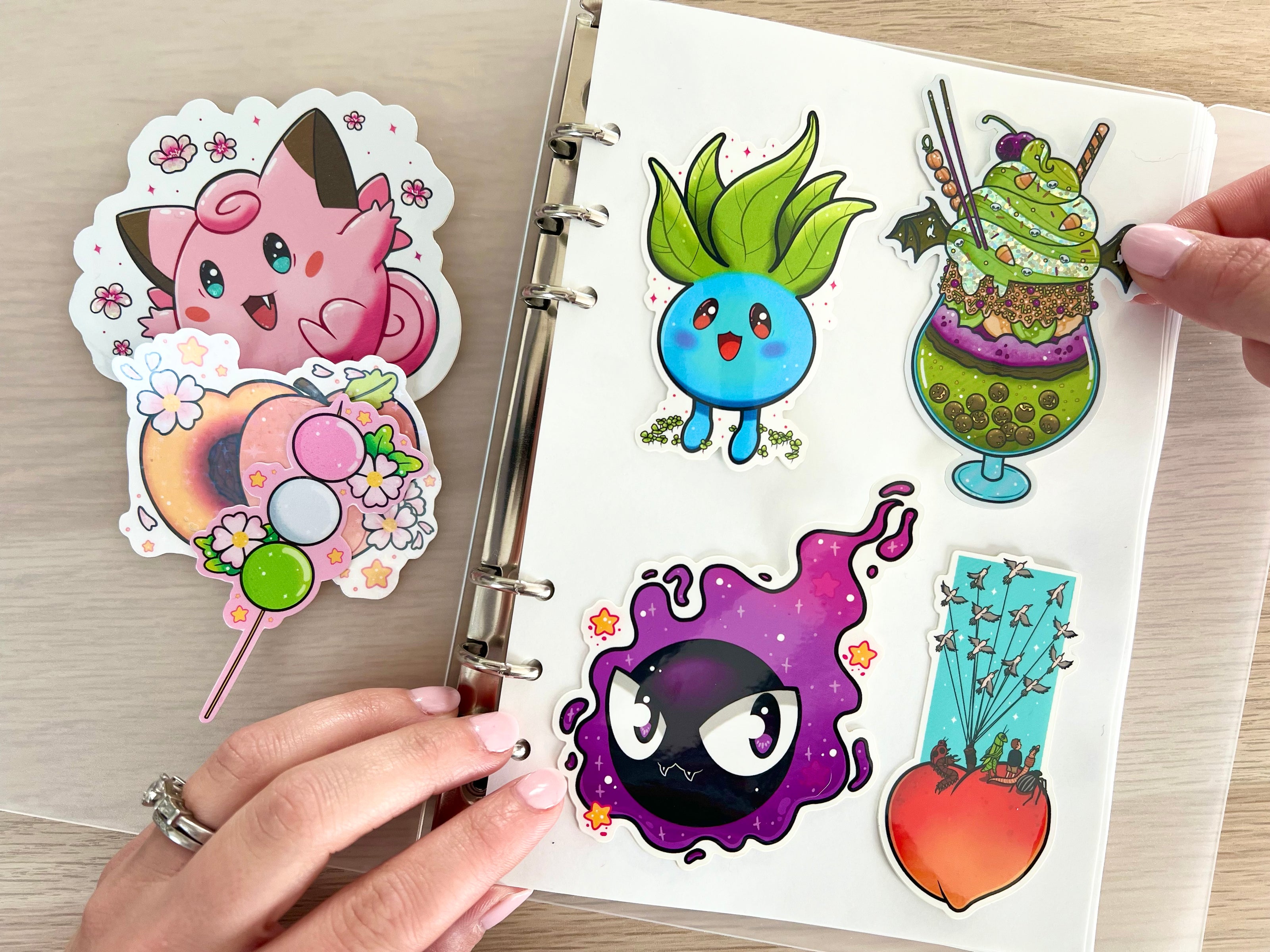 Photo showing some of the stickers that are part of our adorable sticker collection.