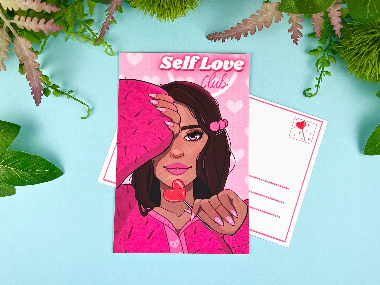 Self Love Postcard | Pink Valentine Aesthetic | CloverLune