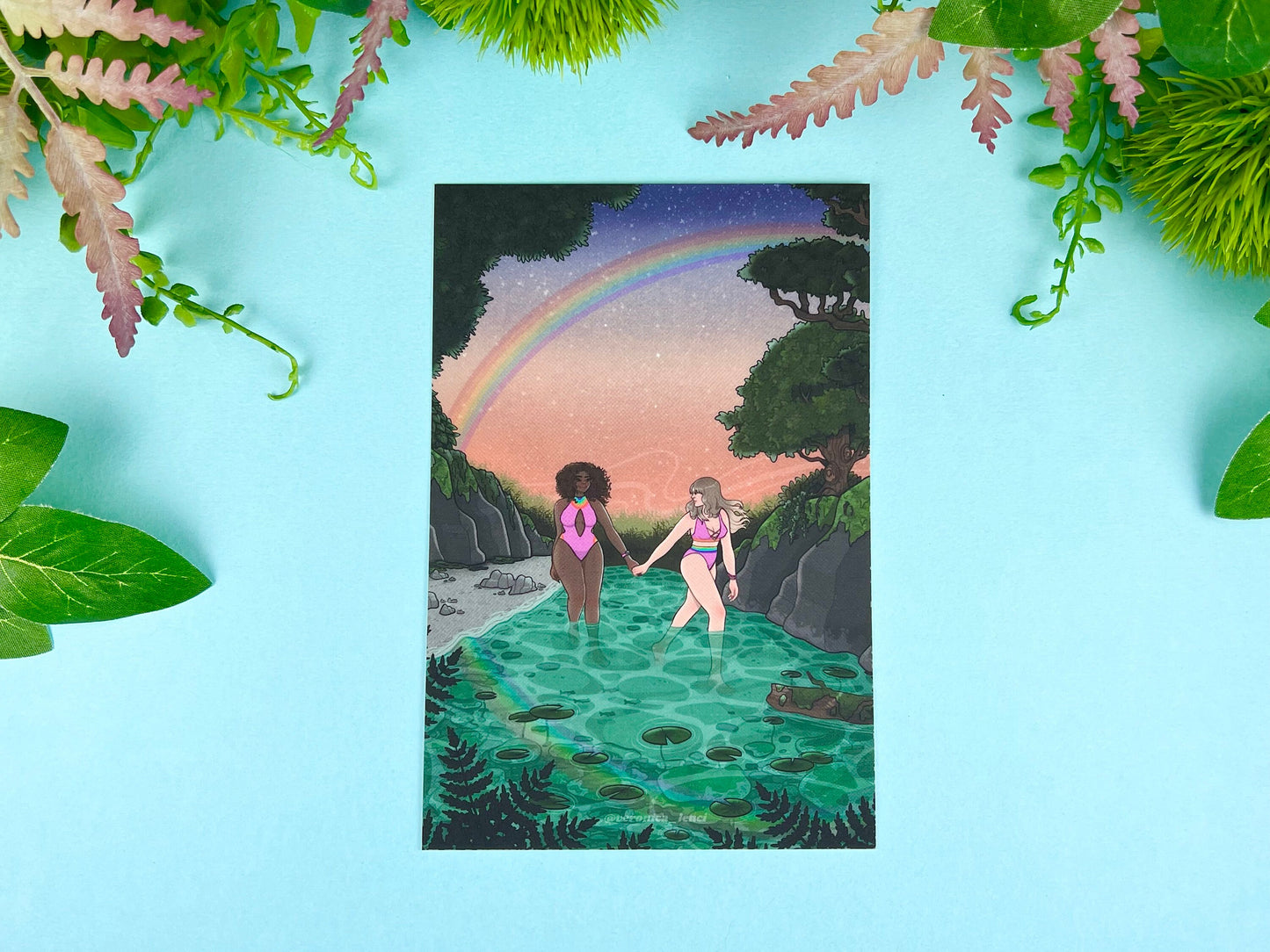 Love Is Love Postcard | Rainbow Pride Colors | CloverLune