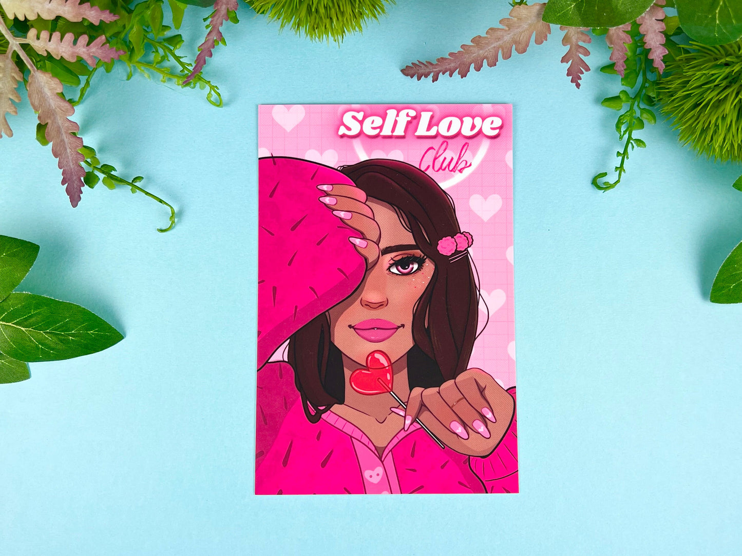 Self Love Postcard | Pink Valentine Aesthetic | CloverLune